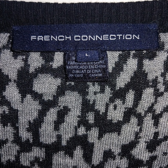 French Connection Grey Leopord Sweater - Picture 3 of 3